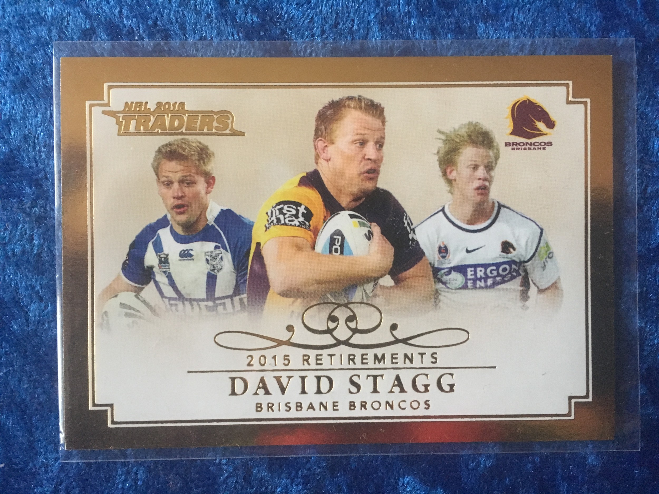 David Stagg Brisbane Broncos 2016 Nrl Traders Retirement Card R2 18 