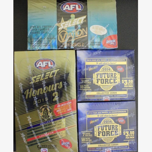 #170 EUREKA SPORTS CARDS AFL SELECT FOUR BOX BONANZA BREAK - SPOT 15