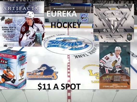 #205 EUREKA SPORTS CARDS NHL 4 BOX BREAK  - SPOT 20