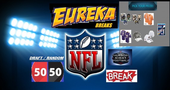 #344 EUREKA SPORTS CARDS NFL 50-50 BREAK - SPOT 8