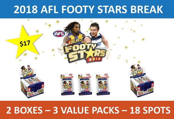 #828 AFL 2018 FOOTY STARS BITE SIZE BREAK - SPOT 9