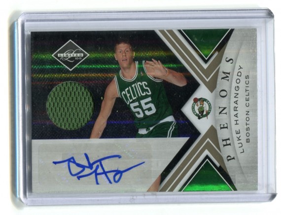 2010-11 Limited #181 Luke Harangody JSY AU RC 156/299 - Boston Celtics