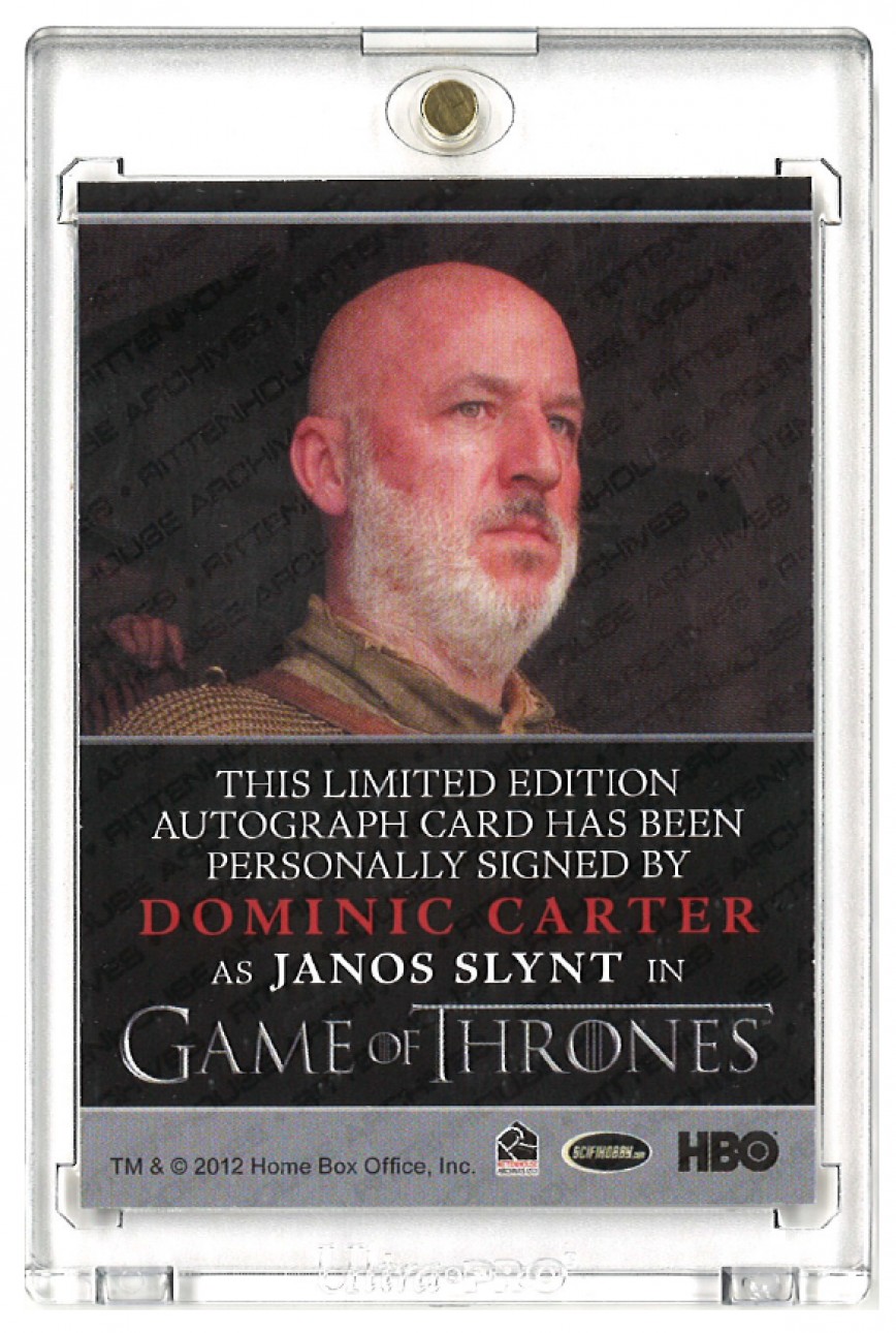 Game of Thrones S2 - Dominic Carter 