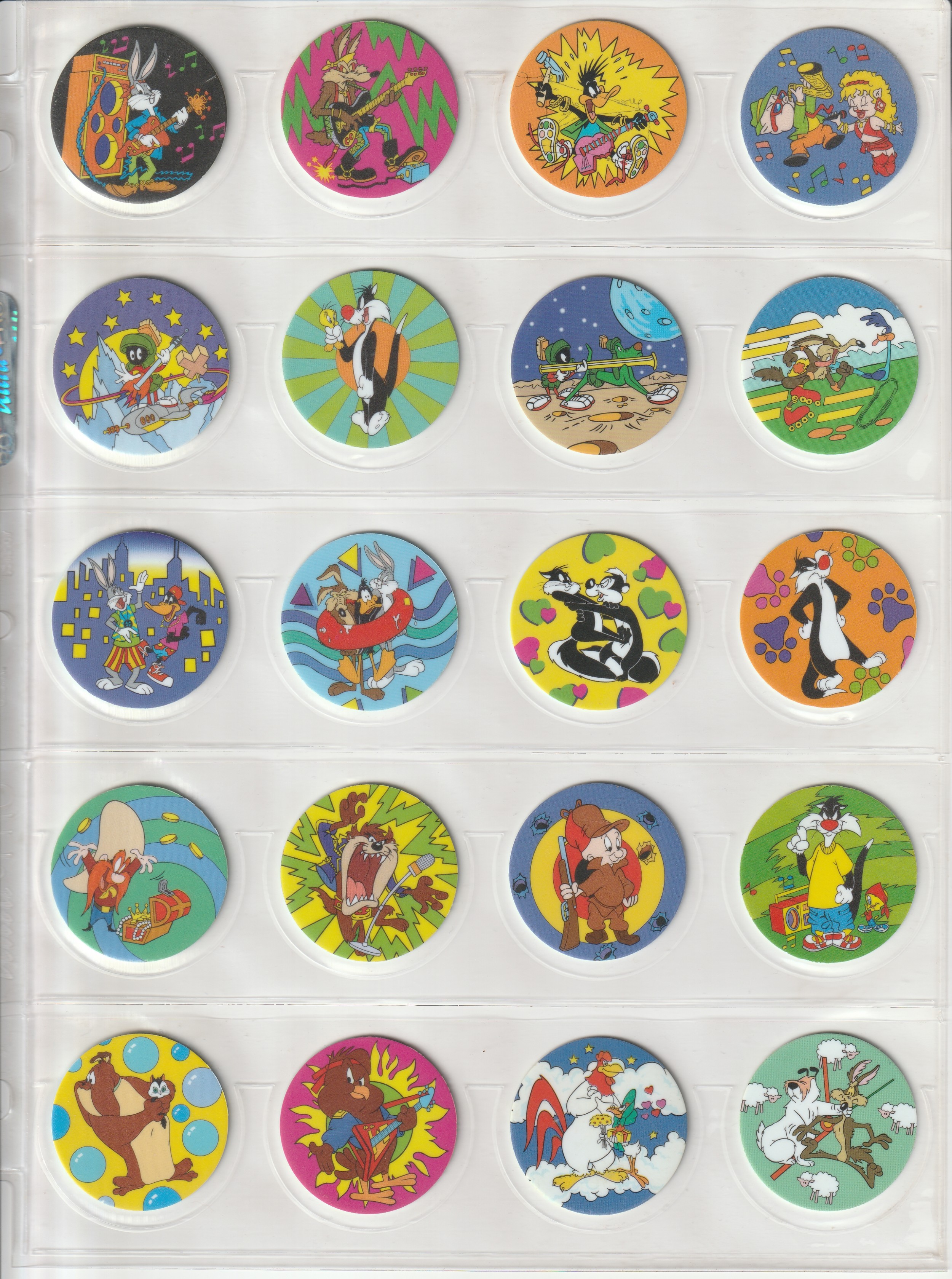 1995 LOONEY TUNES TAZOS COMPLETE SET 1-20 🟢🟢🟢 MINT/PRISTINE CONDITION  🔥🟢🔥💨⚡ TAZO PICKERS ⚡